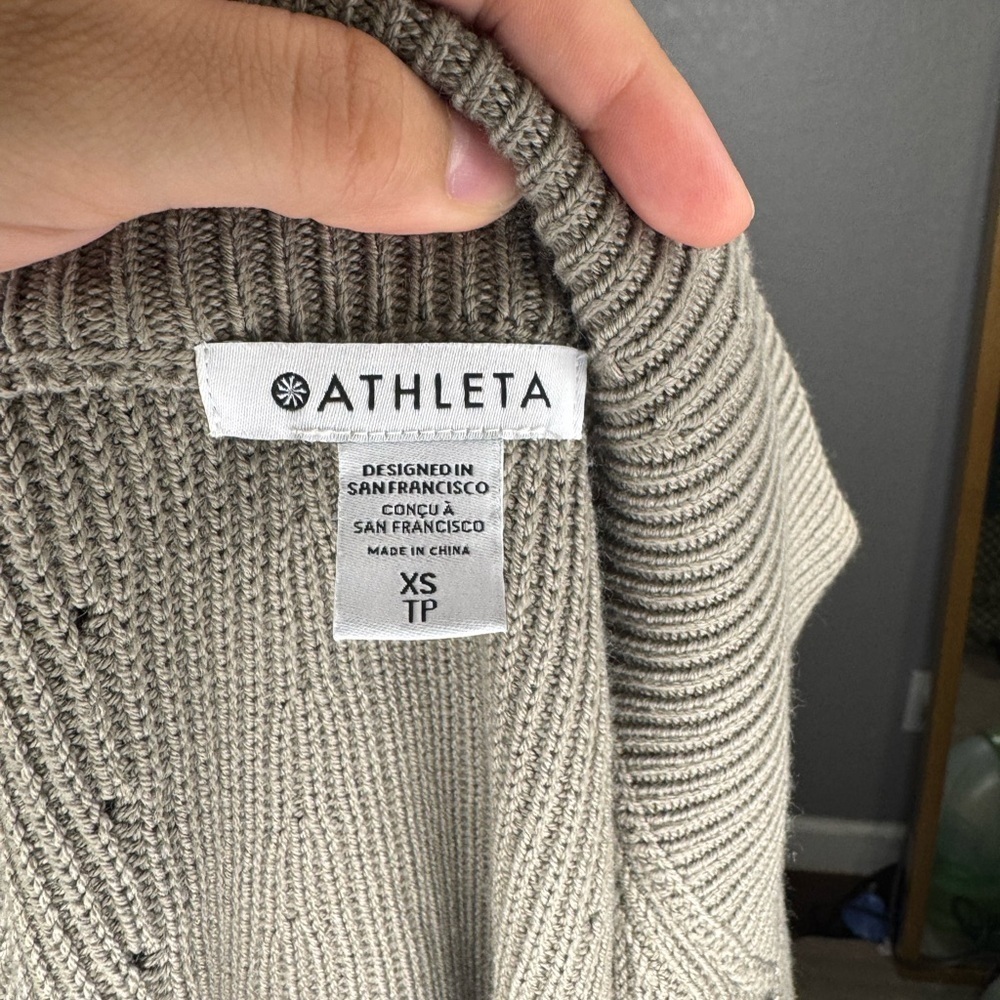 Athleta Gray‎ Zip-Up Sweater - Picture 4 of 4